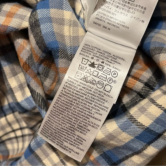 NEW Size Large Levis Kenna Menswear Plaid Flannel Oversized Button Up Shirt - Picture 10 of 10